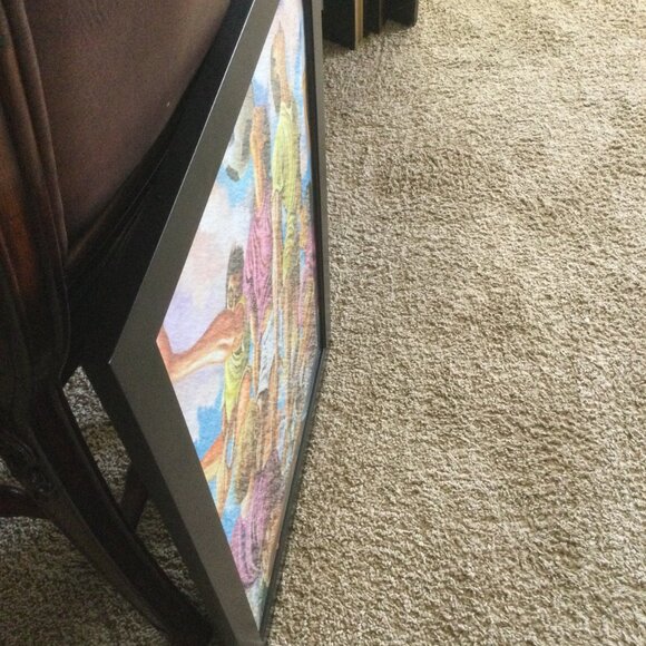 this is a canvas of effort football in a 20x30 black frame - Picture 6 of 8